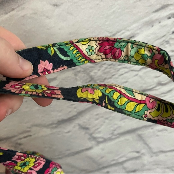 VERA BRADLEY BLUE PINK FLORAL PAISLEY TOTE BAG - Picture 5 of 12